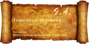 Ivancsics Artemisz névjegykártya